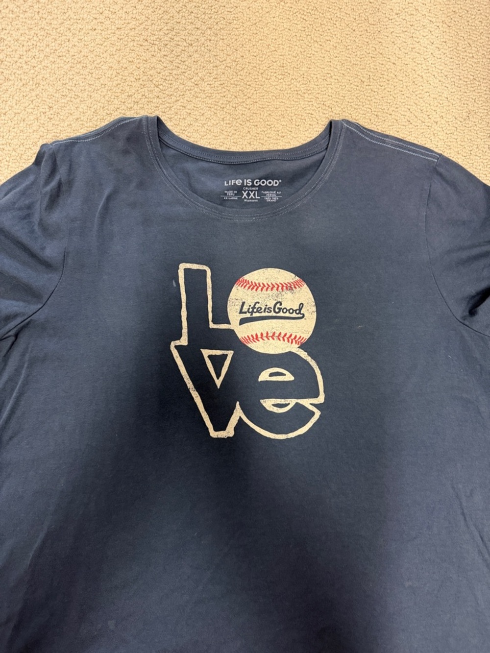 Life Is Good Navy Graphic 'Love' Baseball Tee